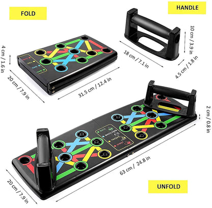 Fitness Portable Push Up Board System, 14 in 1 Body Building Exercise Tools Workout Push Up Stand, Workout Board Training System for Men Women Home Gym