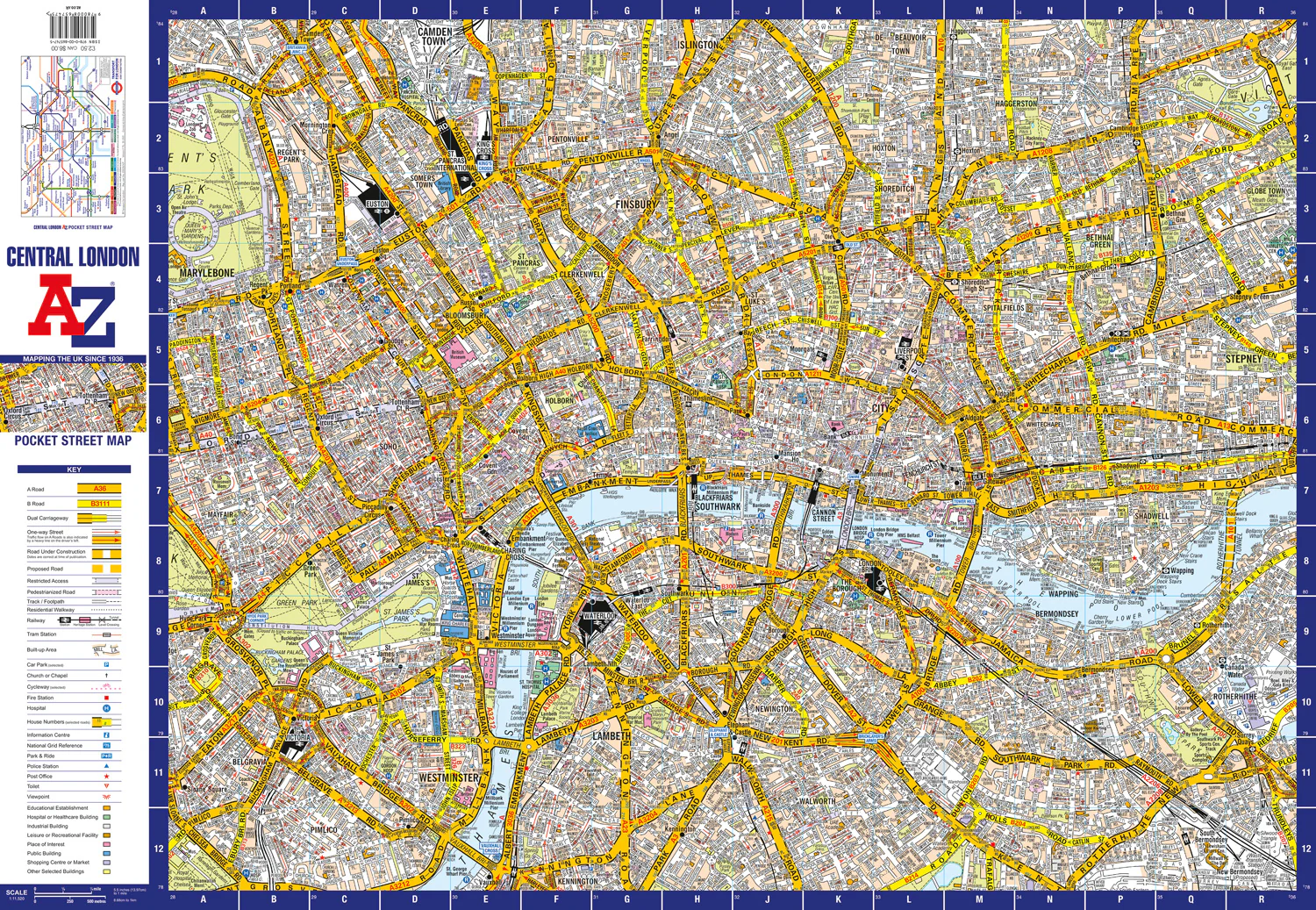 Central London A-Z Pocket Street Map: Detailed and accurate iconic street map of London (26th edition)