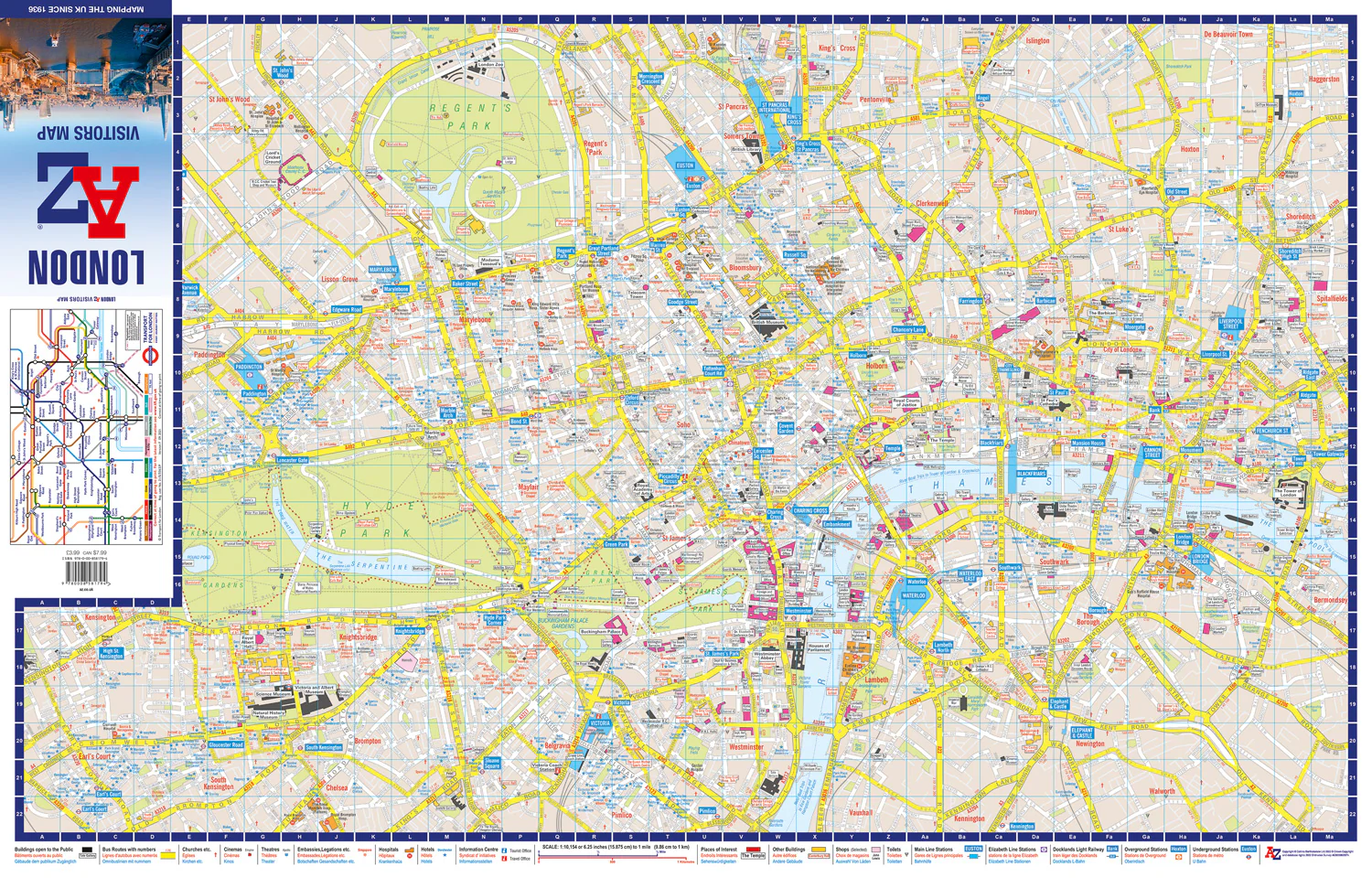 London A-Z Visitors Map: (New edition)