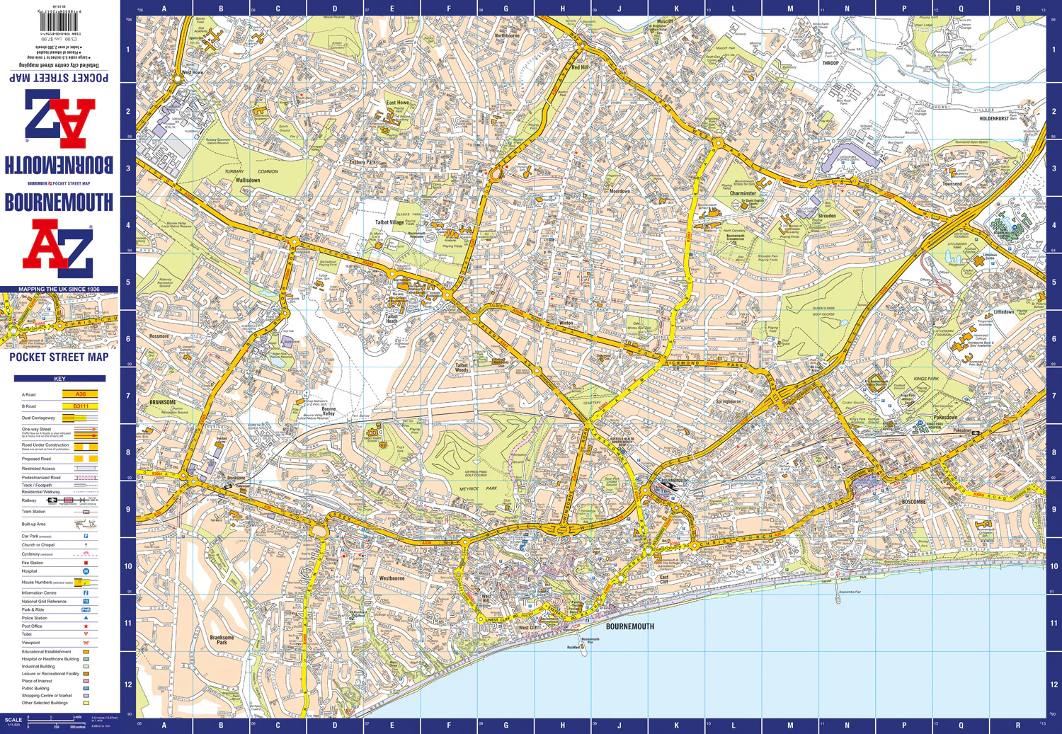 Bournemouth A-Z Pocket Street Map: Accurate street map for easy navigation
