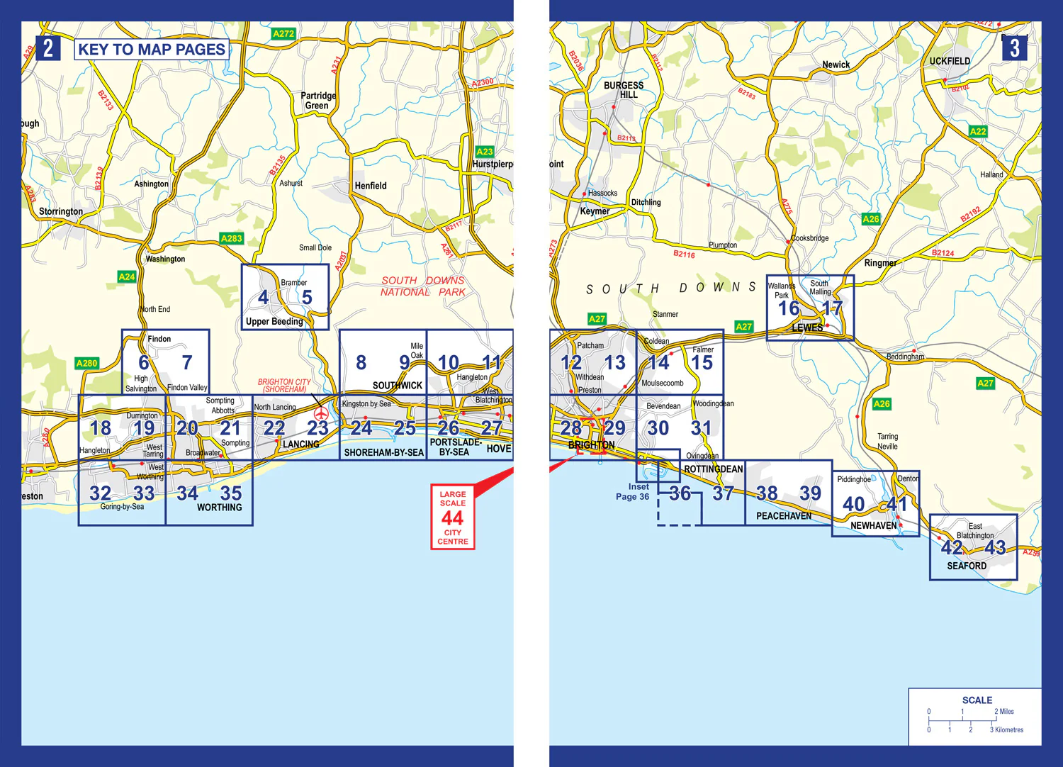 Brighton and Worthing A-Z Street Atlas: Accurate street map for easy navigation (New Eighth edition)