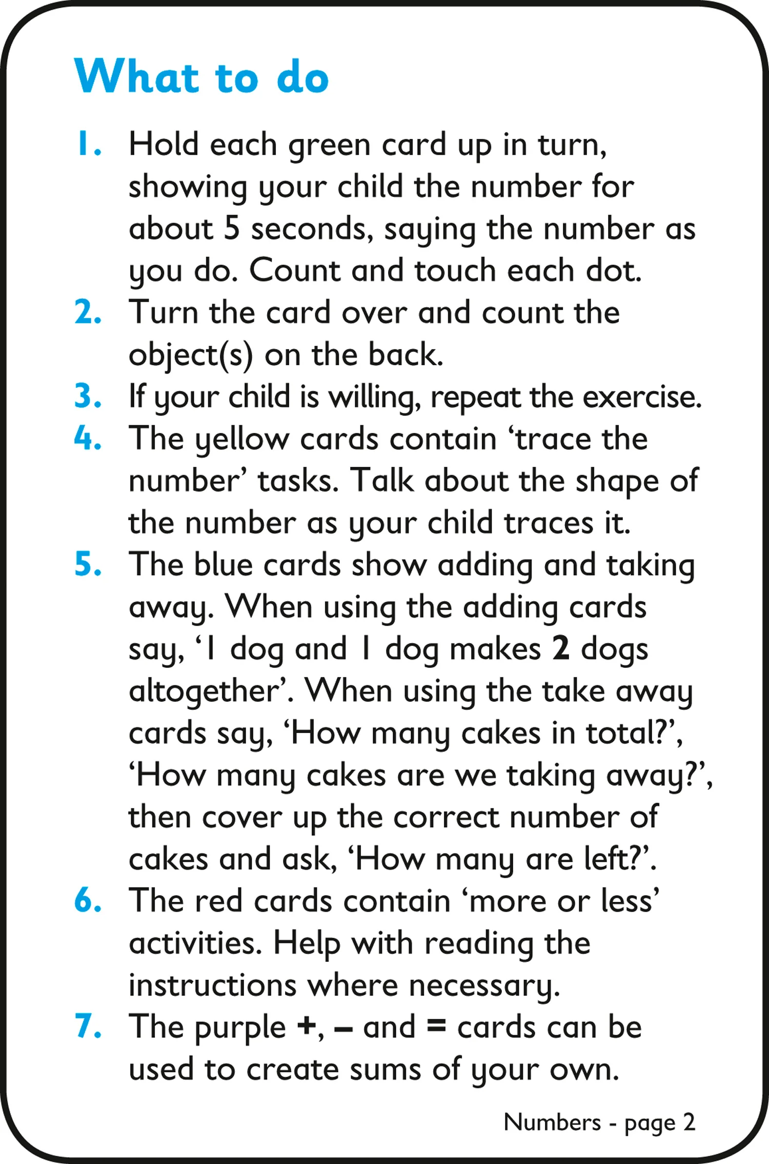 Collins Easy Learning Preschool - Numbers Flashcards: Ideal for home learning