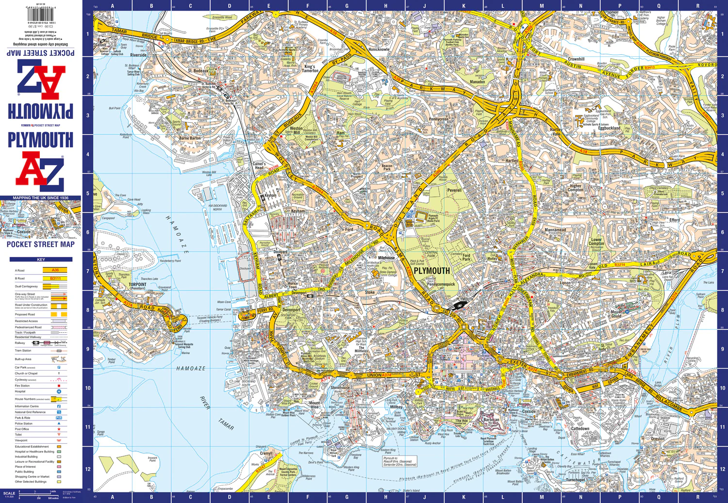 Plymouth A-Z Pocket Street Map: Accurate street map for easy navigation (Second edition)