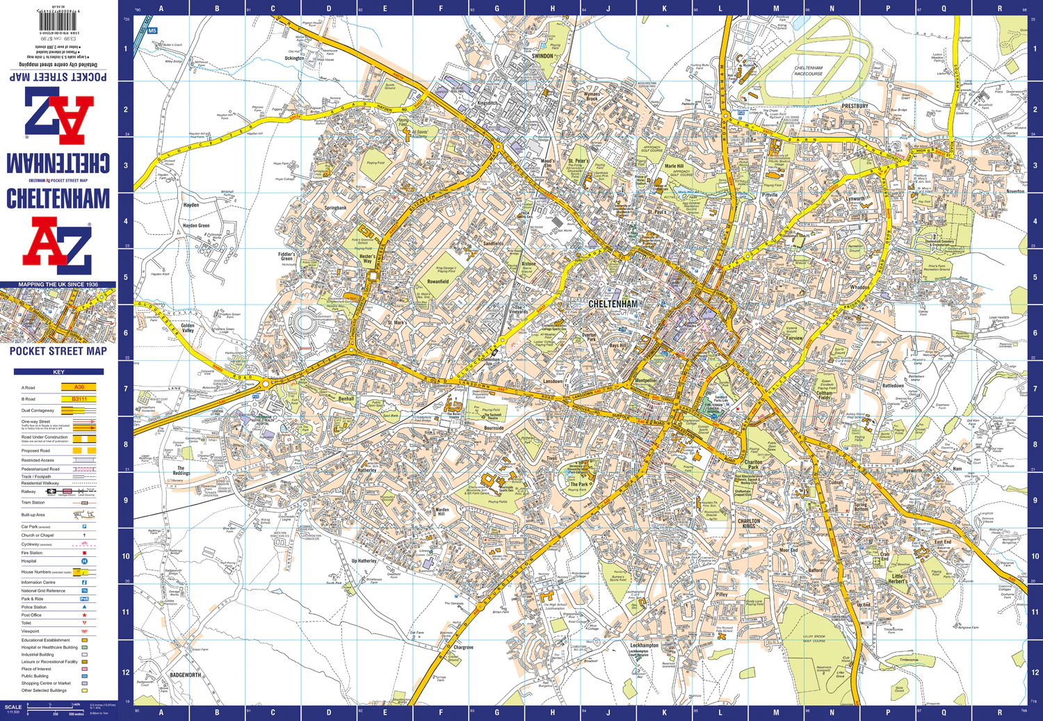 Cheltenham A-Z Pocket Street Map: Accurate street map for easy navigation (Second edition)