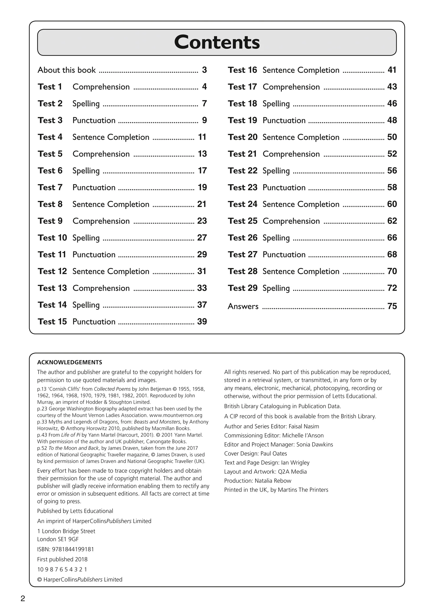 Collins 11+ Practice - 11+ English Quick Practice Tests Age 10-11 (Year 6) Book 1: For the 2025 GL Assessment Tests