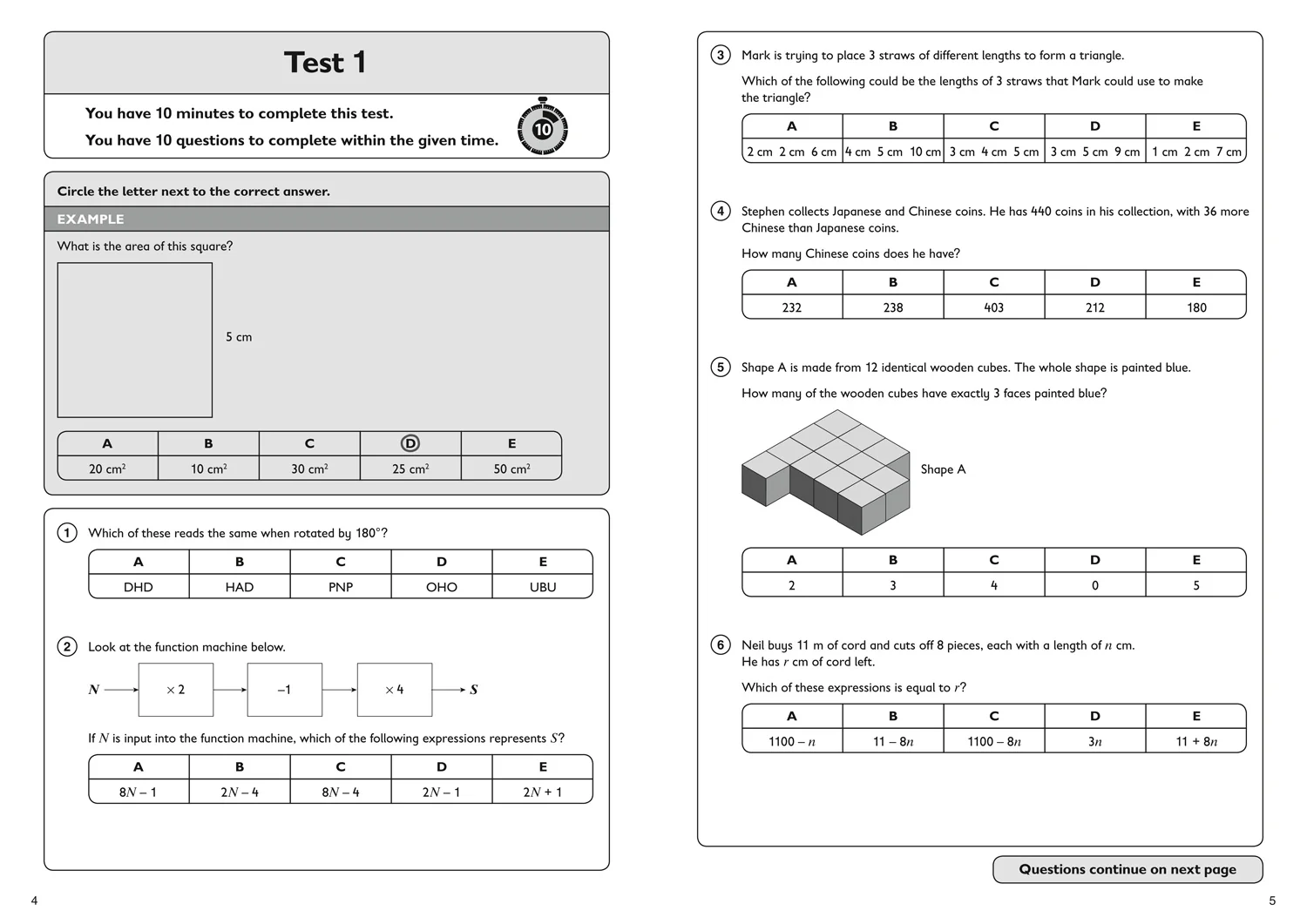 1184-collins-11-practice-11-maths-quick-practice-tests-age-10-11-year-6-book-1-for-the-2025-gl-assessment-tests-3.webp Collins 11+ Practice - 11+ Maths Quick Practice Tests Age 10-11 (Year 6) Book 1: For the 2025 GL Assessment Tests