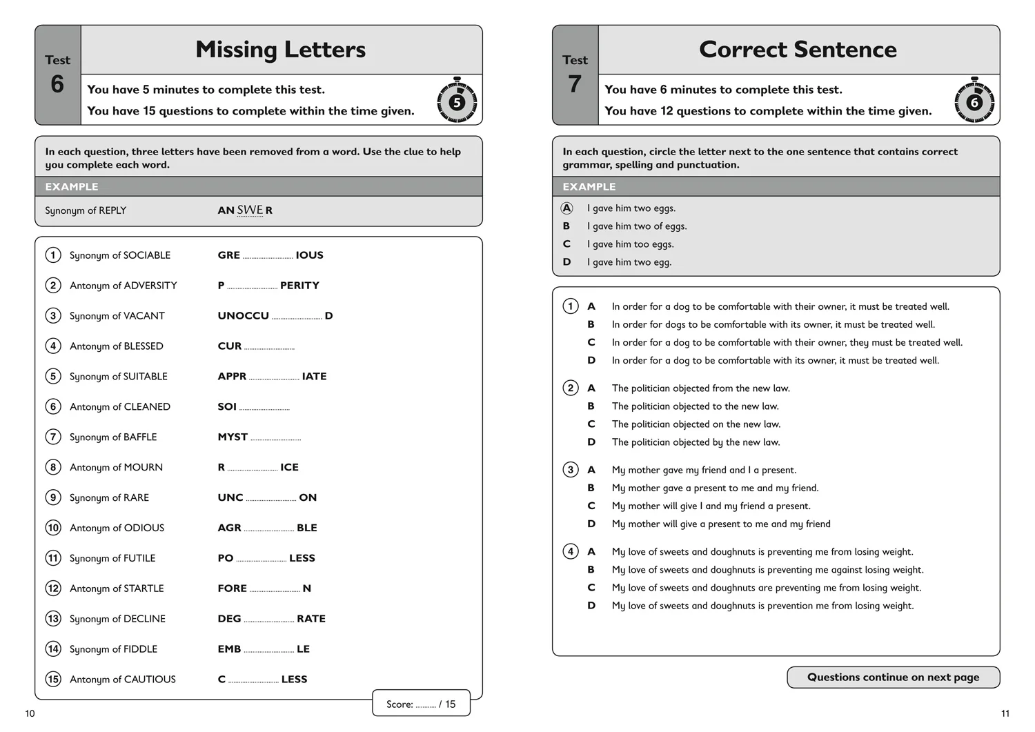 Collins 11+ Practice - 11+ Verbal Reasoning Quick Practice Tests Age 10-11 (Year 6): For the 2025 CEM Tests
