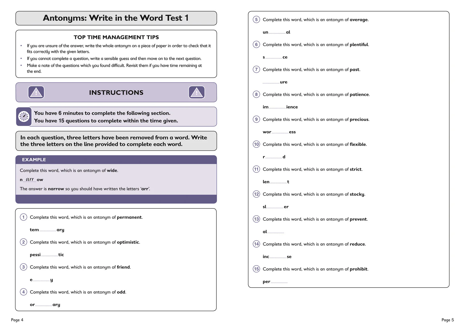 Collins 11+ Practice - 11+ Verbal Reasoning Vocabulary Practice Workbook: For the 2025 CEM Tests