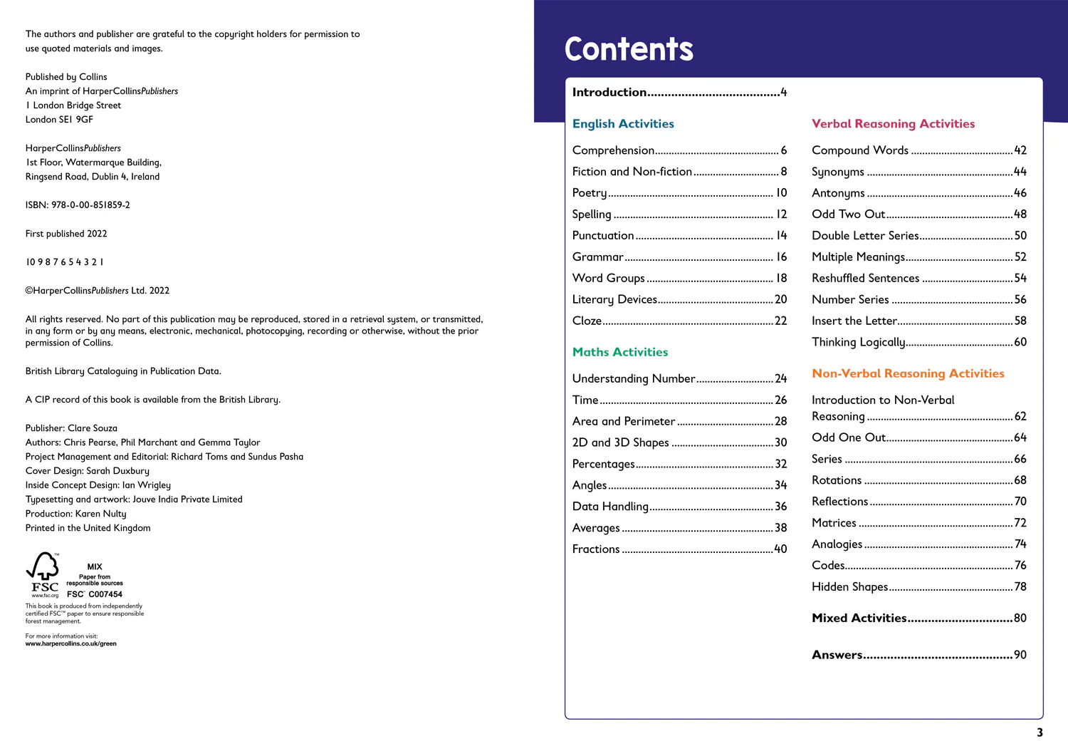 Collins 11+ - 11+ Activity and Puzzle Book for ages 8-9: For the GL Assessment and CEM Tests