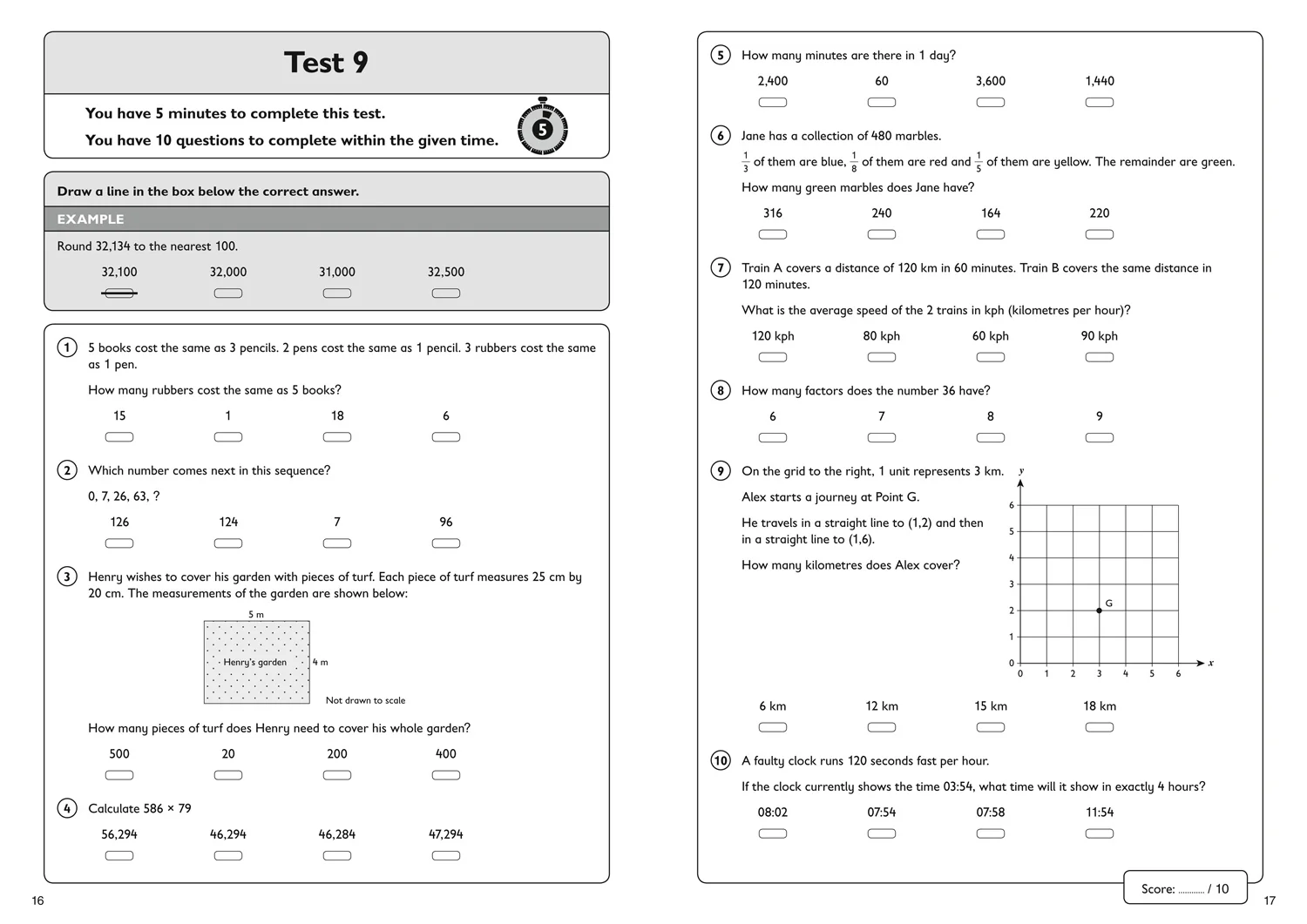 Collins 11+ Practice - 11+ Maths Quick Practice Tests Age 10-11 (Year 6): For the 2025 CEM Tests