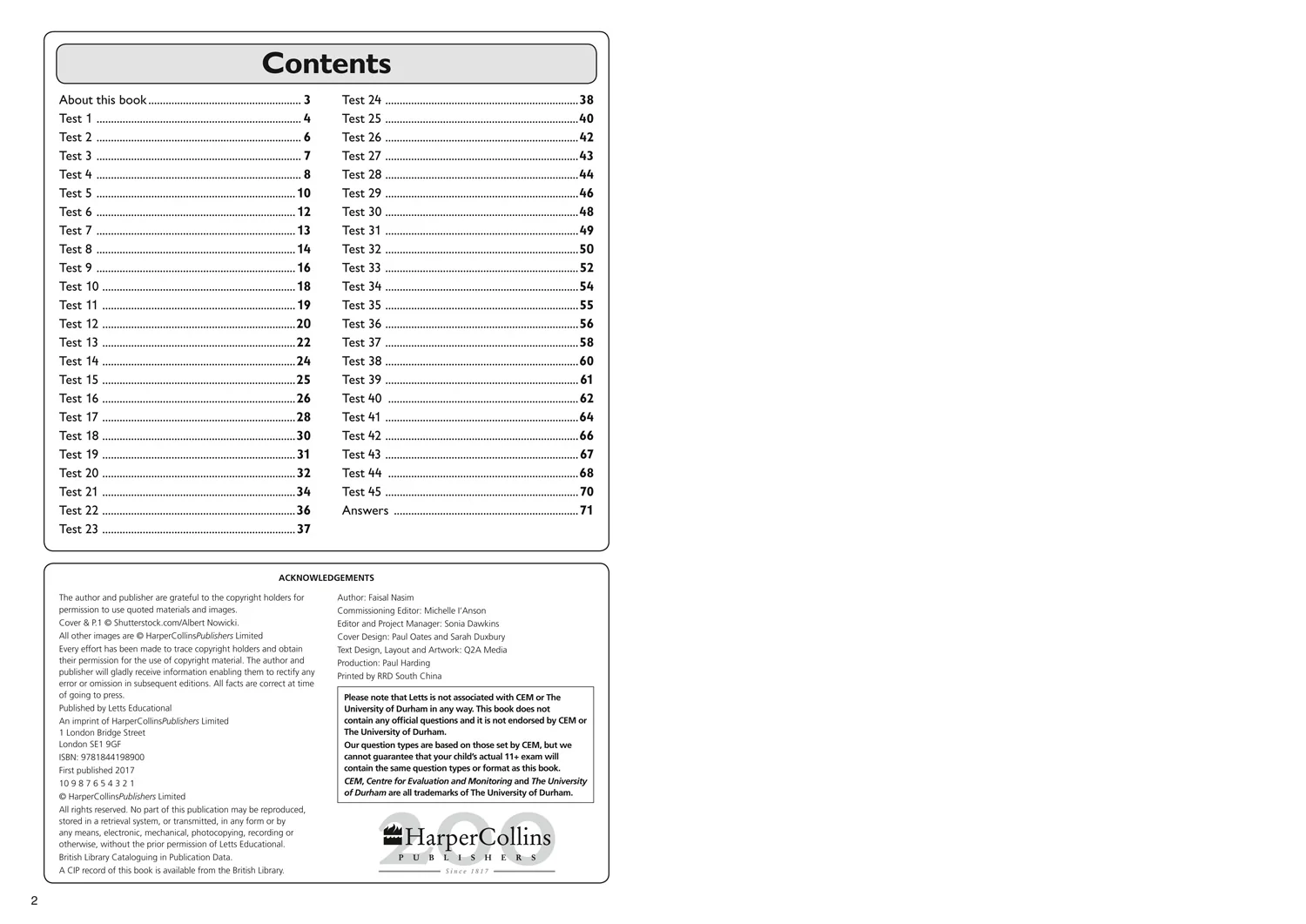 Collins 11+ Practice - 11+ Maths Quick Practice Tests Age 9-10 (Year 5): For the 2025 CEM Tests