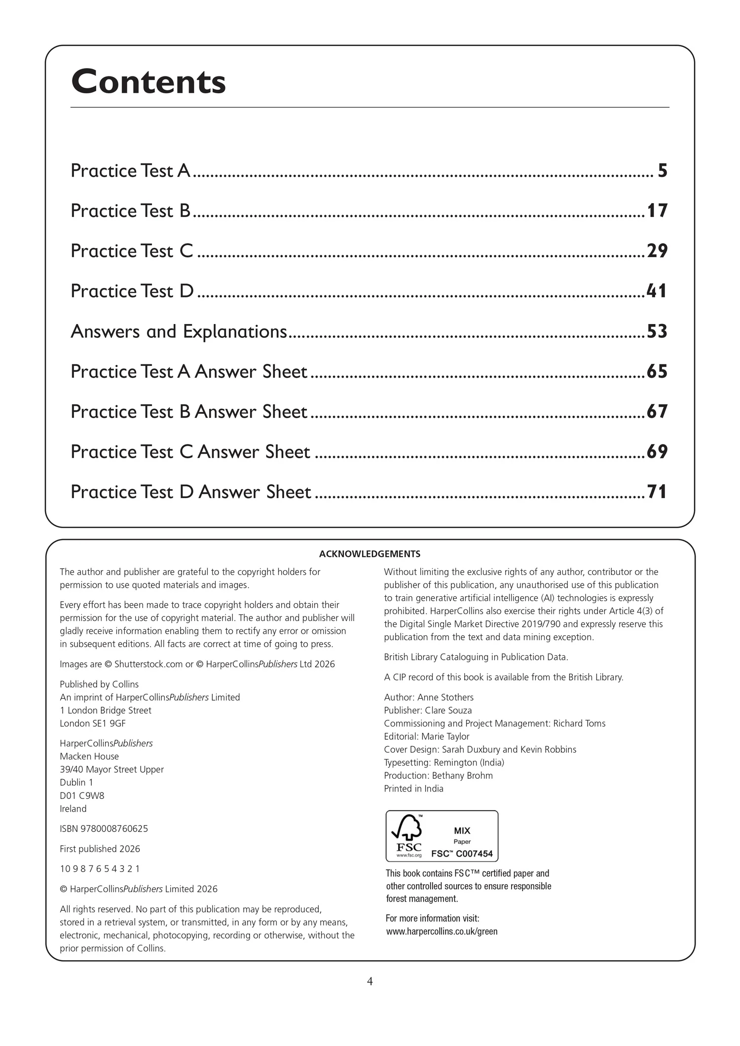 Collins 11+ Practice - 11+ Maths Practice Papers Book 3: For the 2026 GL Assessment Tests