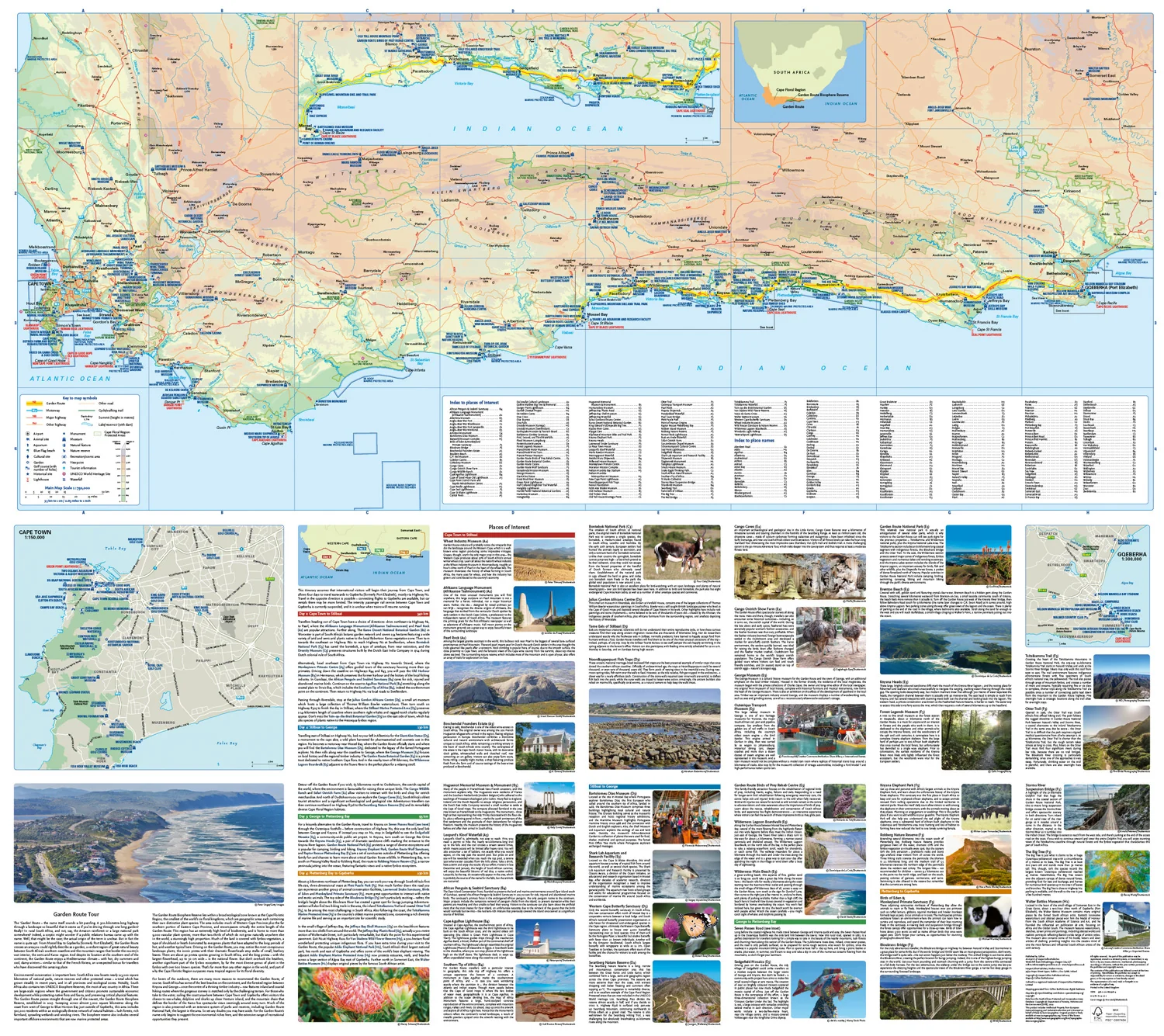 Collins Garden Route Touring Map: Plan your adventure along South Africa’s southern coast