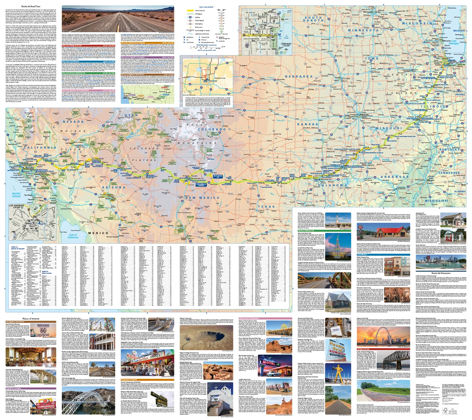Collins Route 66 Touring Map: Plan your adventure across America