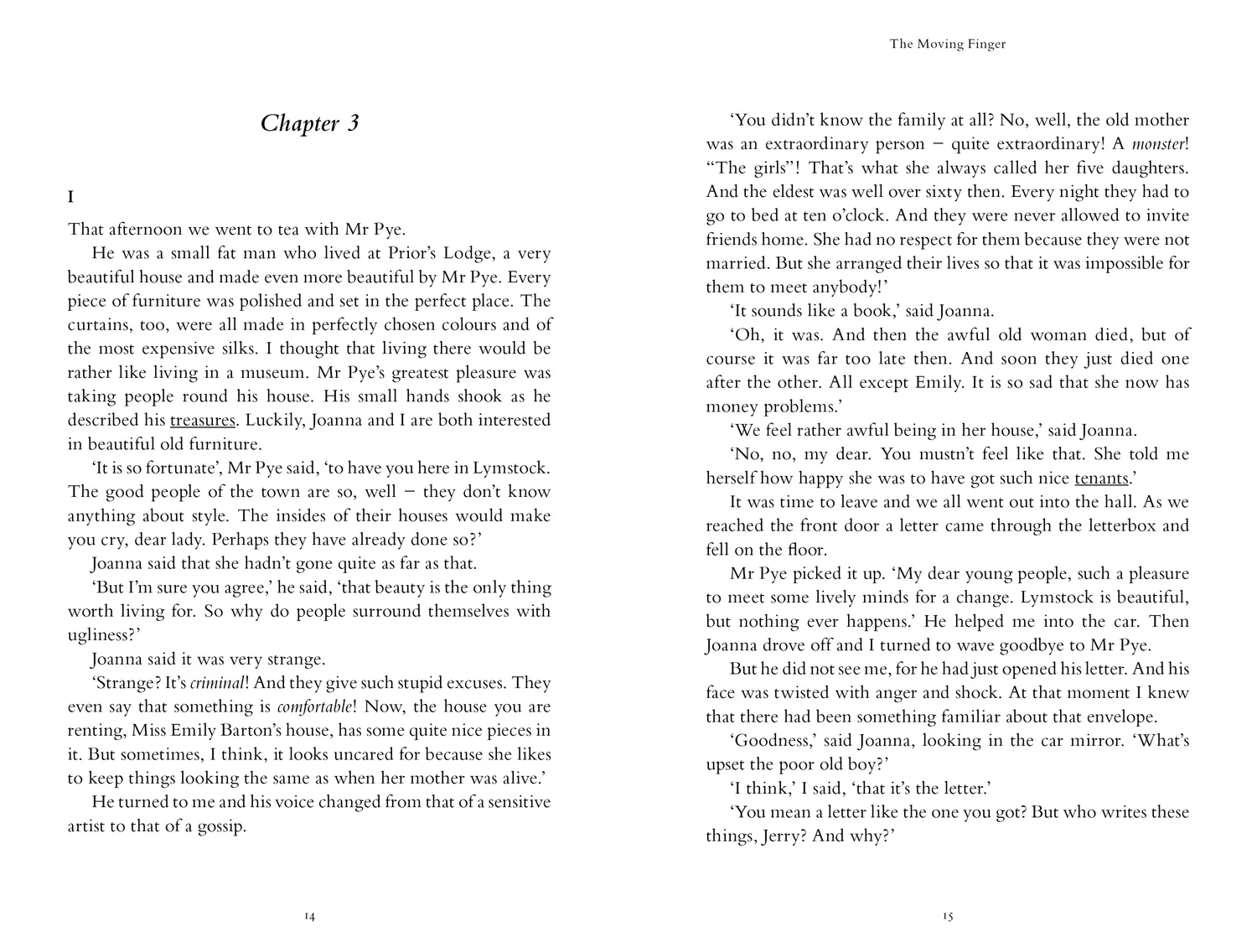 Collins Agatha Christie ELT Readers - The Moving Finger: Level 5, B2+ (First edition)