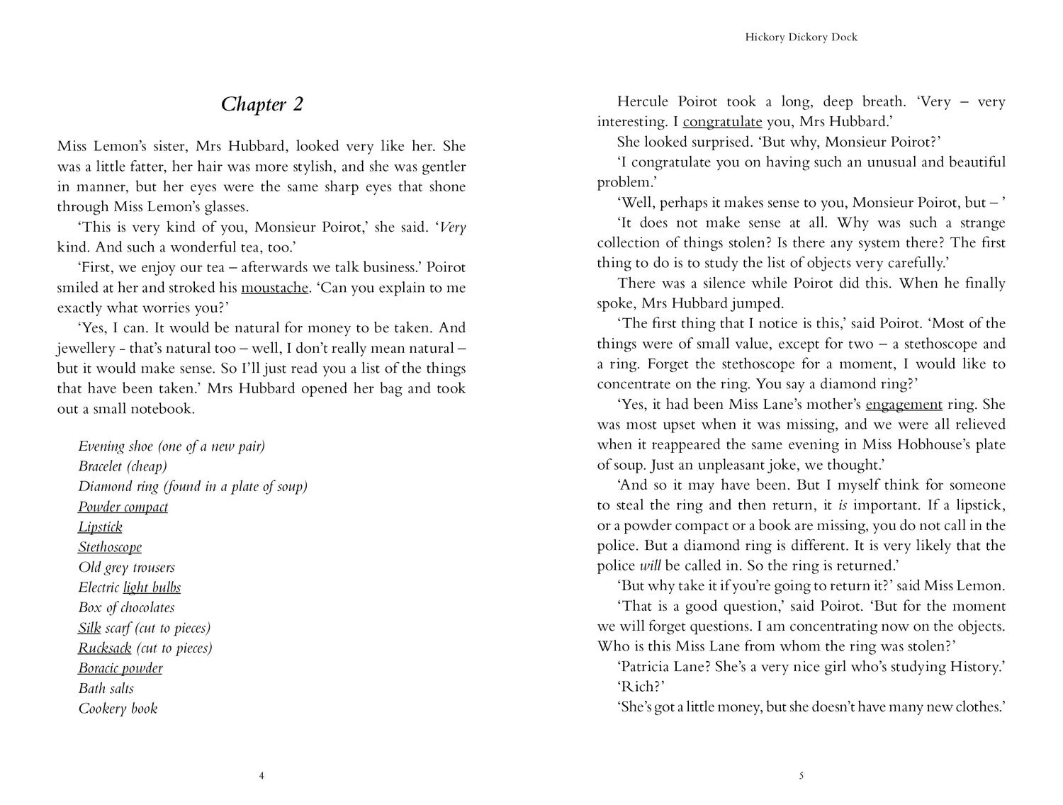 Collins Agatha Christie ELT Readers - Hickory Dickory Dock: Level 5, B2+ (First edition)
