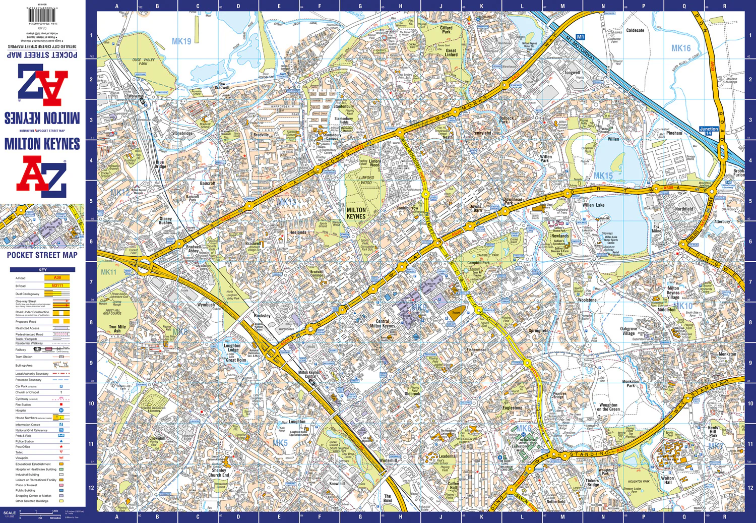 Milton Keynes A-Z Pocket Street Map