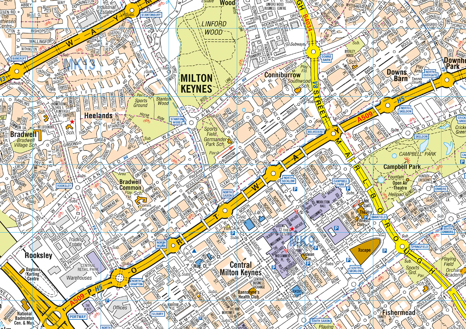 Milton Keynes A-Z Pocket Street Map