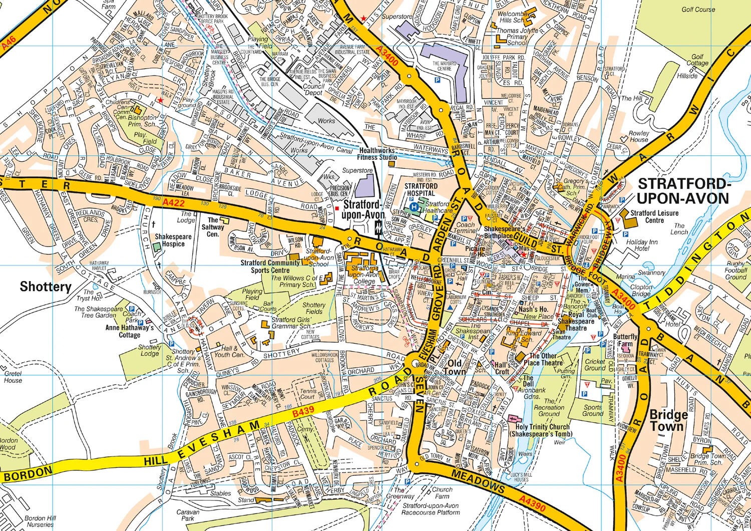 Stratford-Upon-Avon A-Z Pocket Street Map