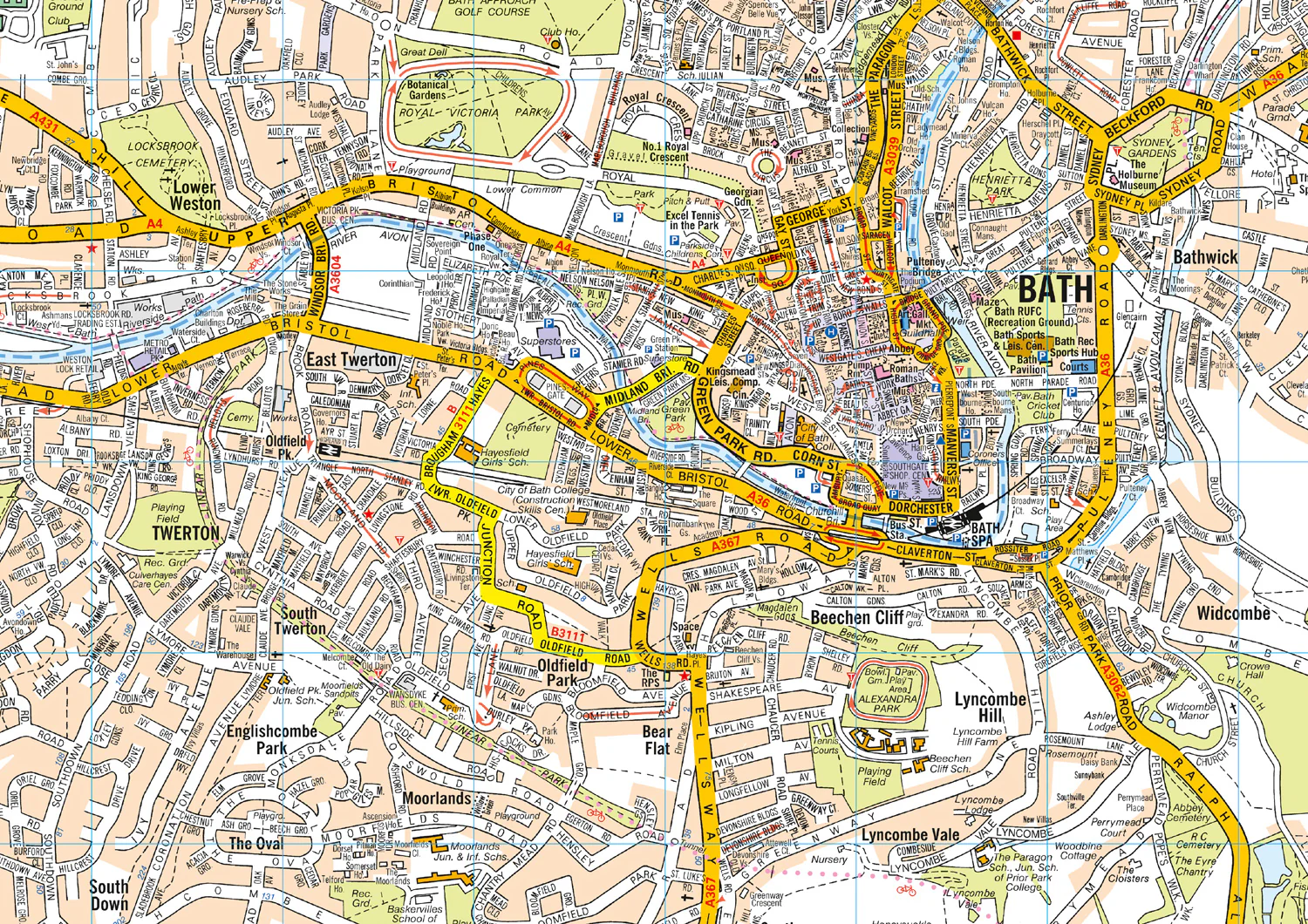 Bath A-Z Pocket Street Map