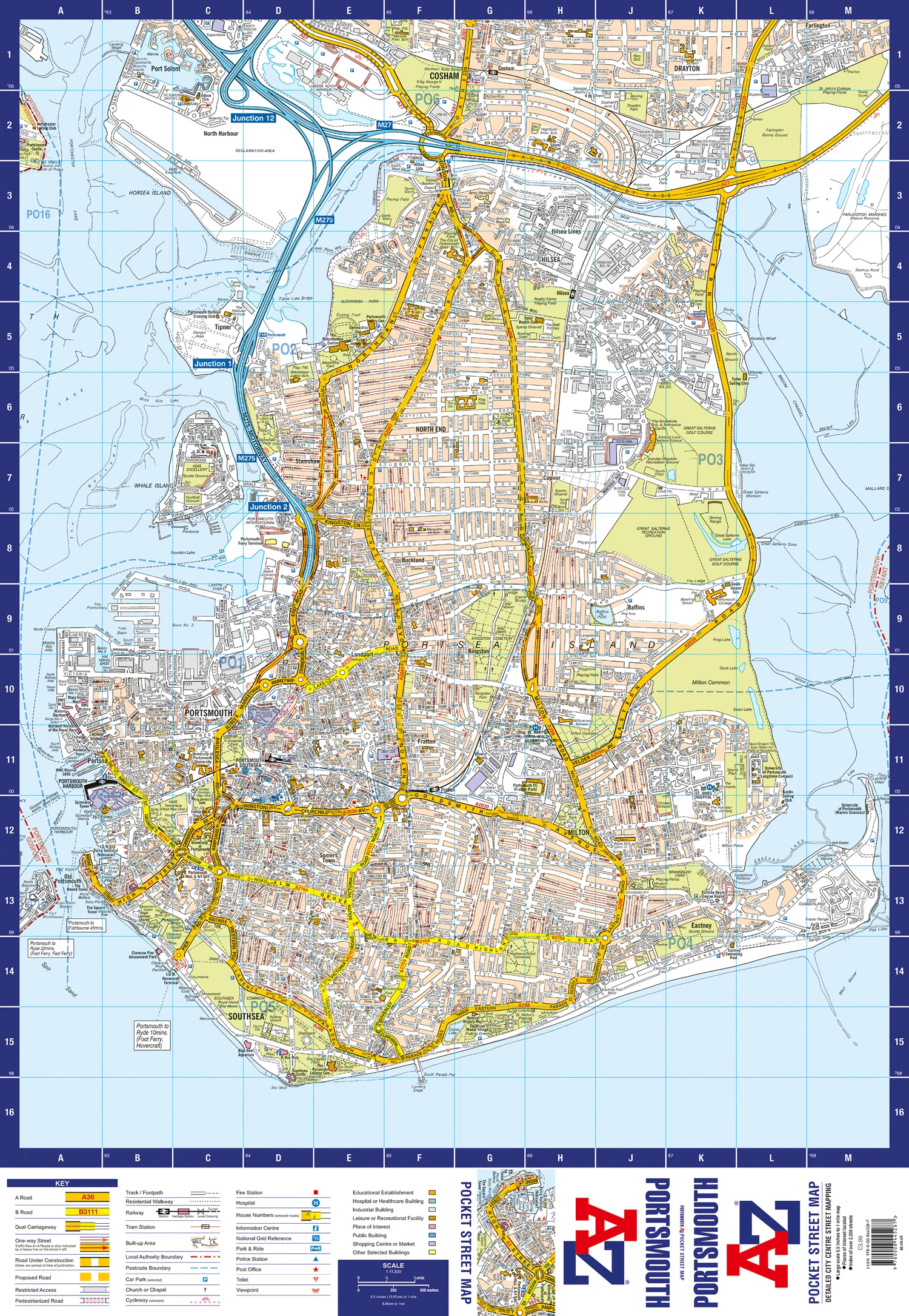 Portsmouth A-Z Pocket Street Map