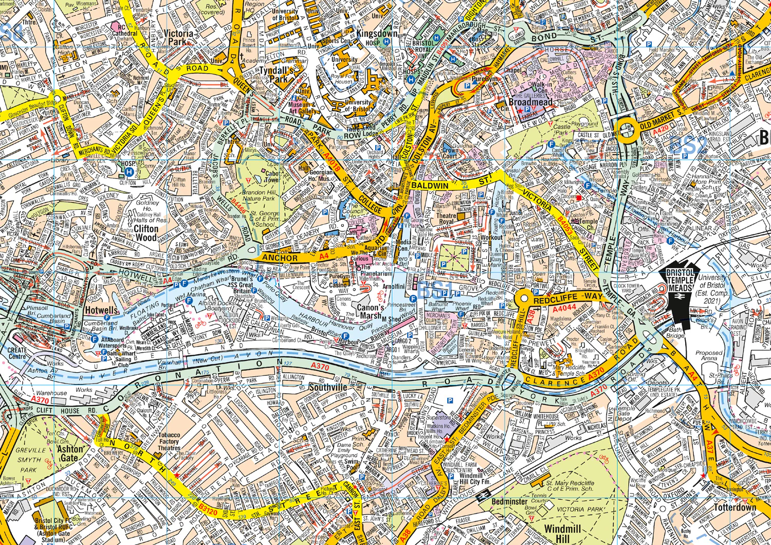 Bristol A-Z Pocket Street Map