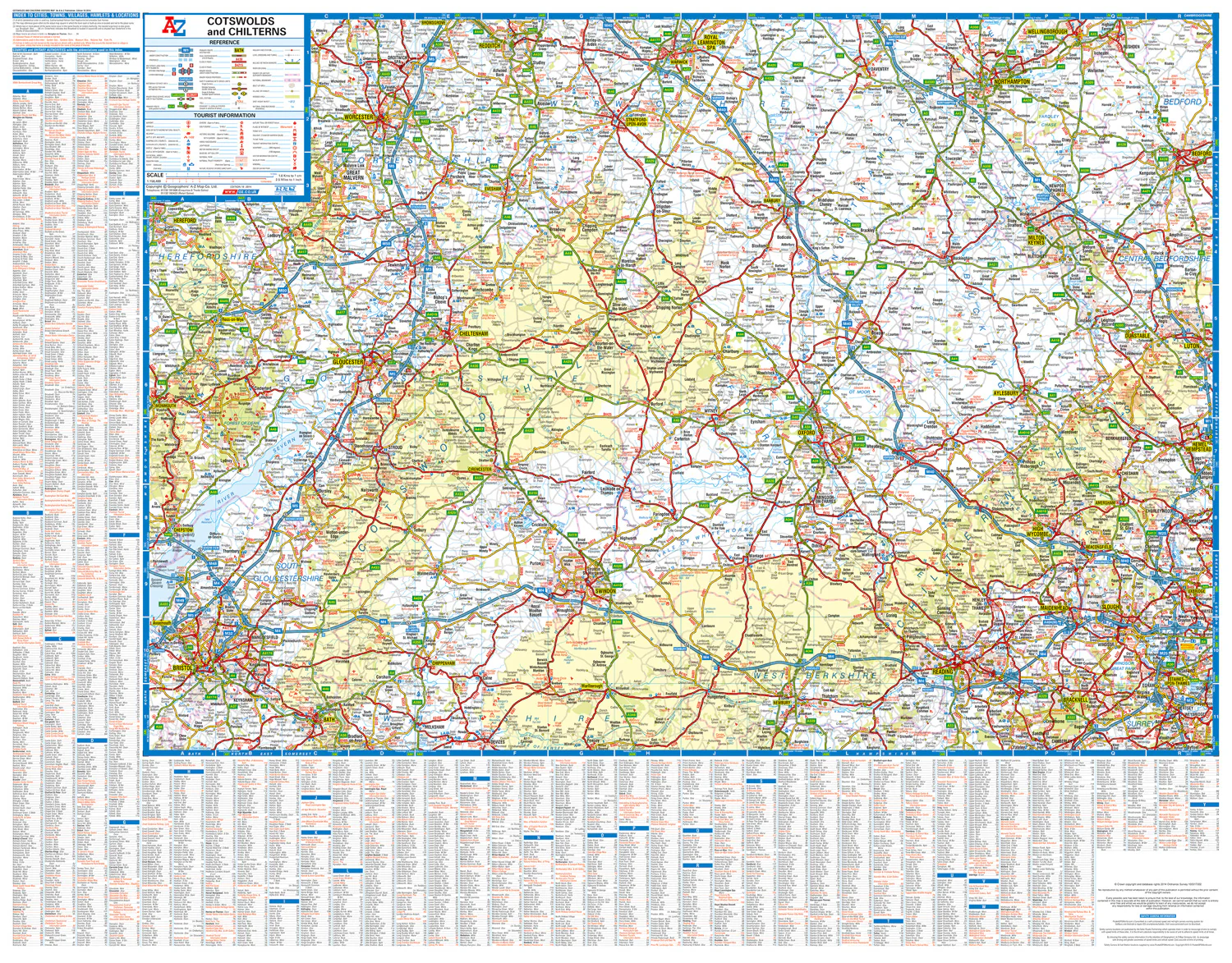 Cotswolds and Chilterns A-Z Visitors' Map: (New 18th edition)