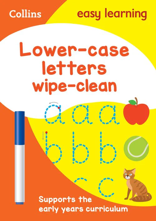 Collins Easy Learning Preschool - Lower Case Letters Age 3-5 Wipe Clean Activity Book: Ideal for home learning