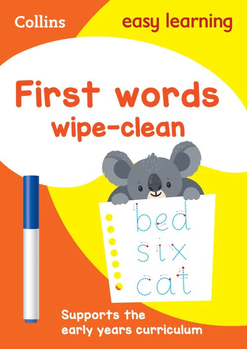Collins Easy Learning Preschool - First Words Age 3-5 Wipe Clean Activity Book: Ideal for home learning