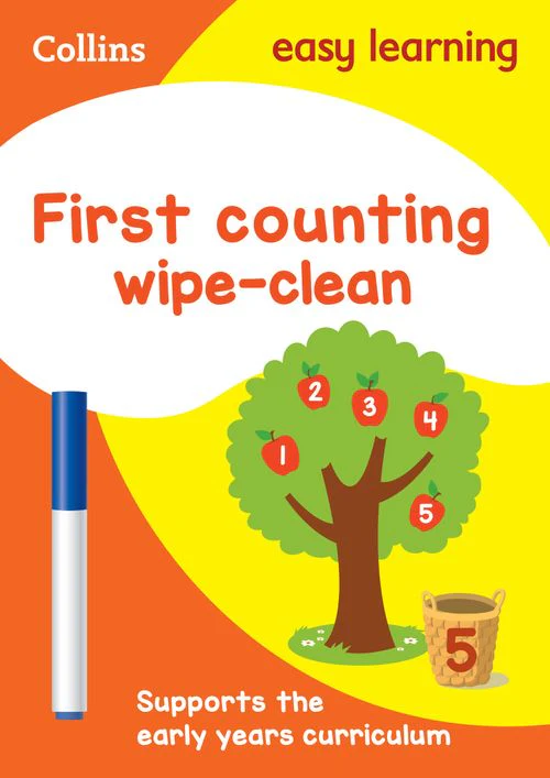 Collins Easy Learning Preschool - First Counting Age 3-5 Wipe Clean Activity Book: Ideal for home learning