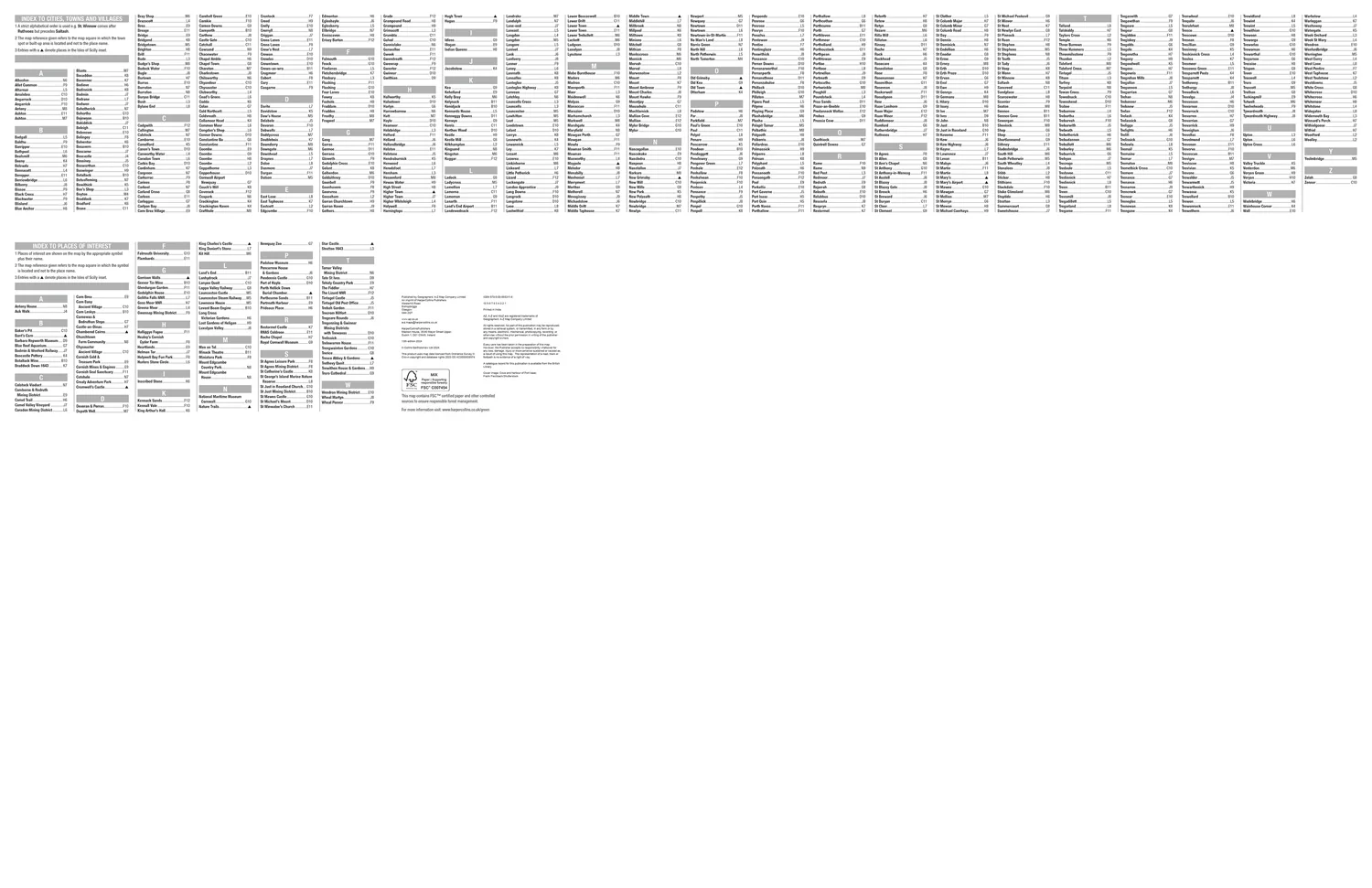 Cornwall A-Z Visitors Map
