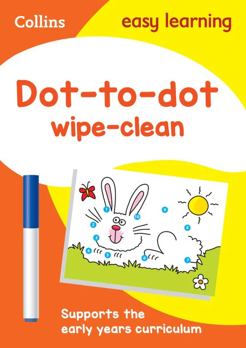 Collins Easy Learning Preschool - Dot-to-Dot Age 3-5 Wipe Clean Activity Book: Ideal for home learning