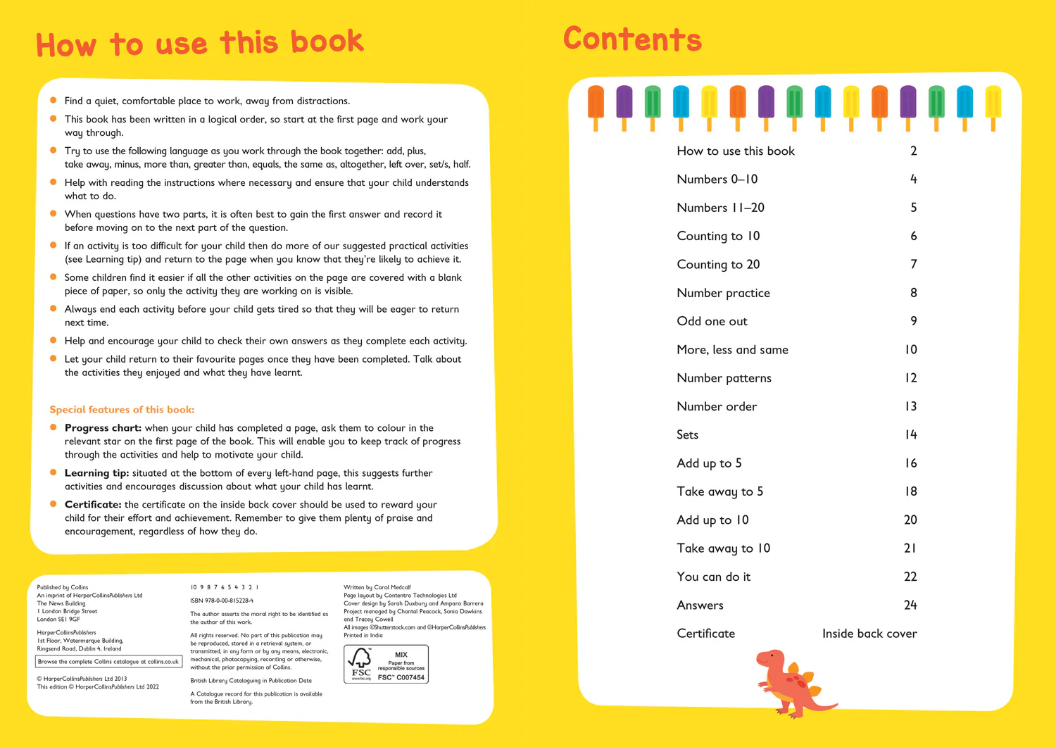 Collins Easy Learning Preschool - Counting Workbook Ages 3-5: Ideal for home learning