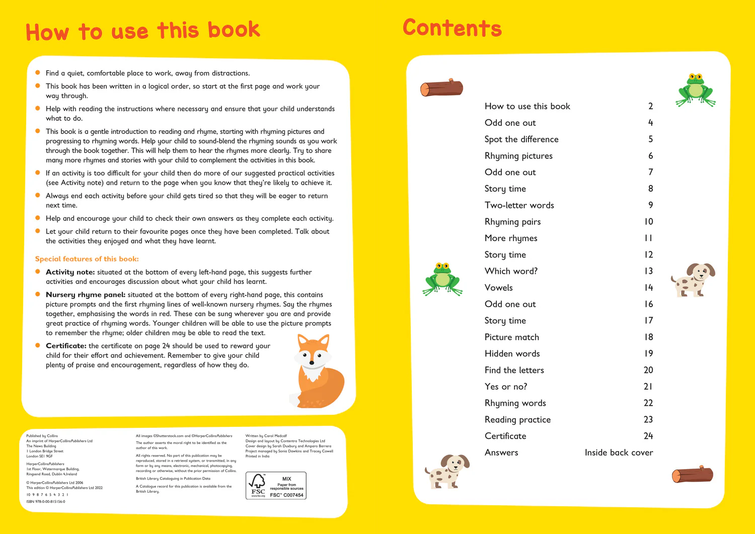 Collins Easy Learning Preschool - Reading and Rhyme Ages 3-5: Ideal for home learning