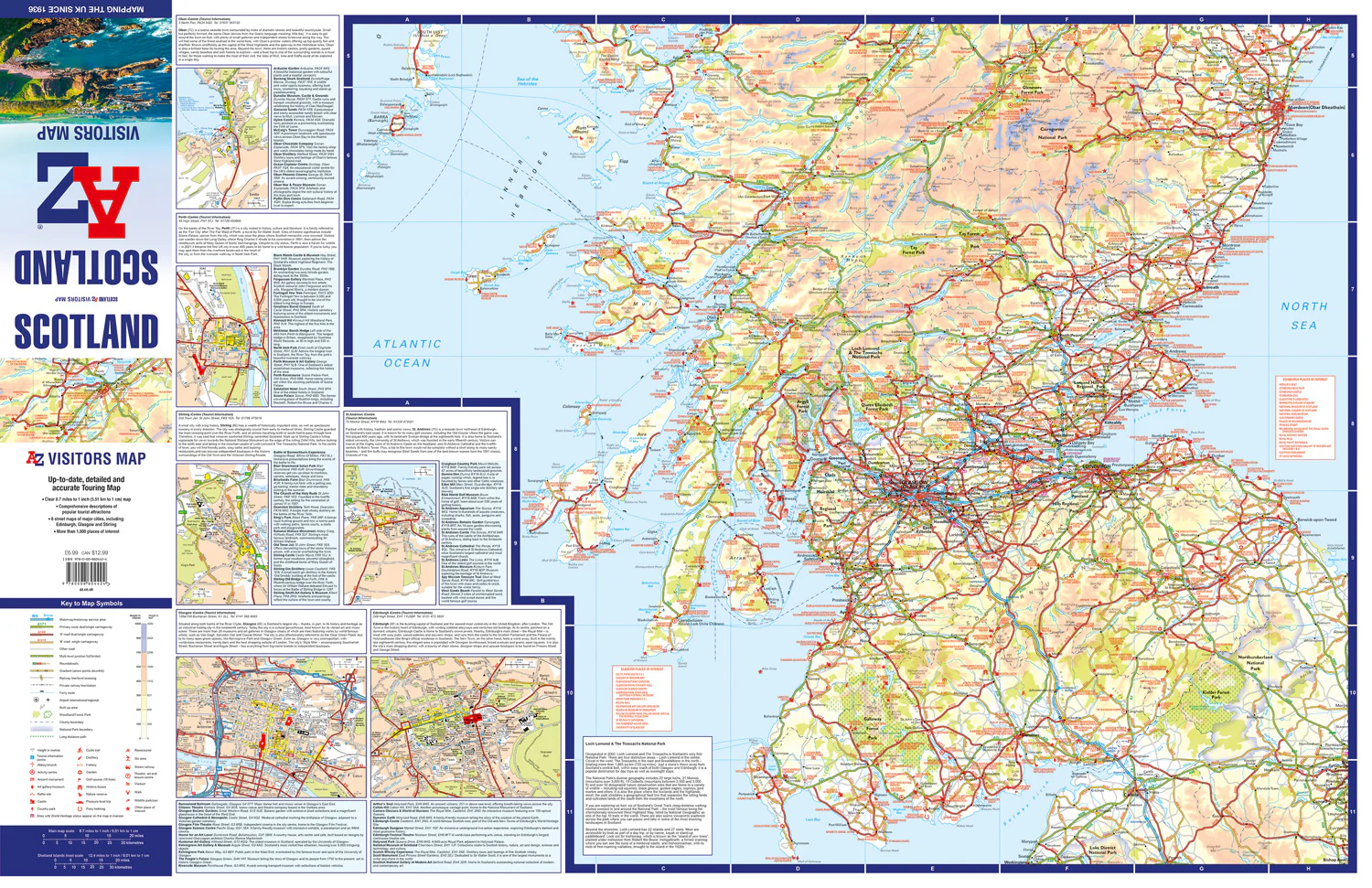 Scotland A-Z Visitors Map