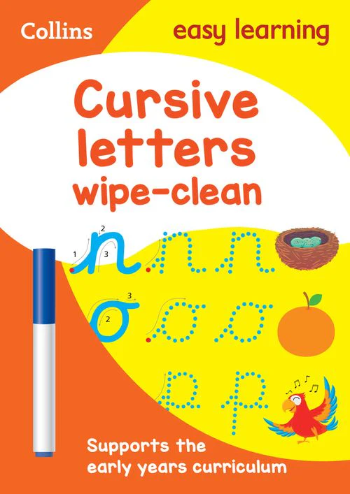 Collins Easy Learning Preschool - Cursive Letters Age 3-5 Wipe Clean Activity Book: Ideal for home learning