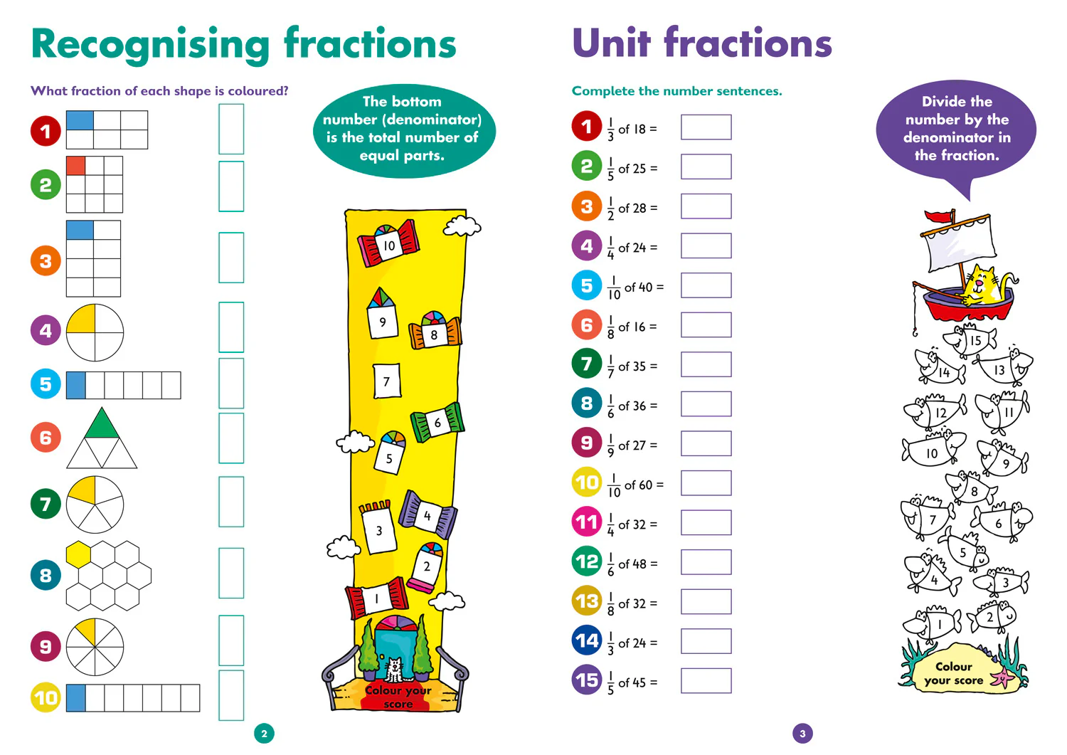 Collins Easy Learning KS2 - Fractions & Decimals Quick Quizzes Ages 7-9: Ideal for home learning