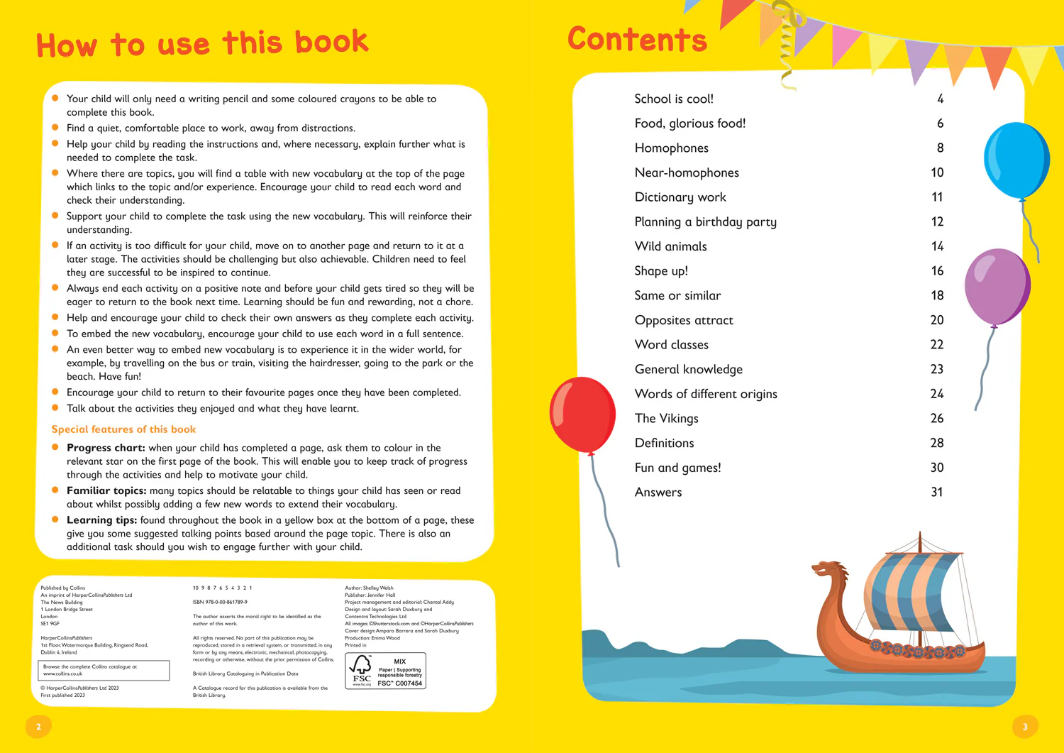 Collins Easy Learning KS2 - Vocabulary Activity Book Ages 7-9: Ideal for home learning