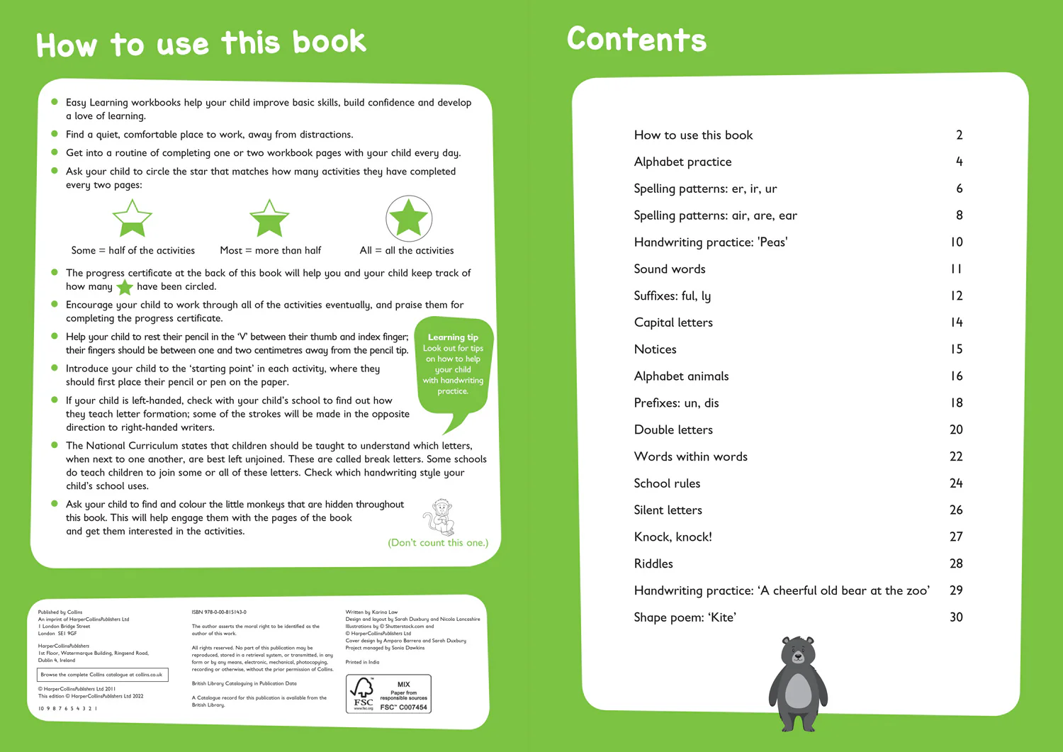 Collins Easy Learning KS2 - Handwriting Workbook Ages 7-9: Ideal for home learning