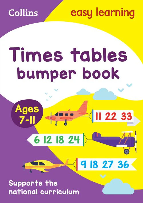 Collins Easy Learning KS2 - Times Tables Bumper Book Ages 7-11: Prepare for school with easy home learning
