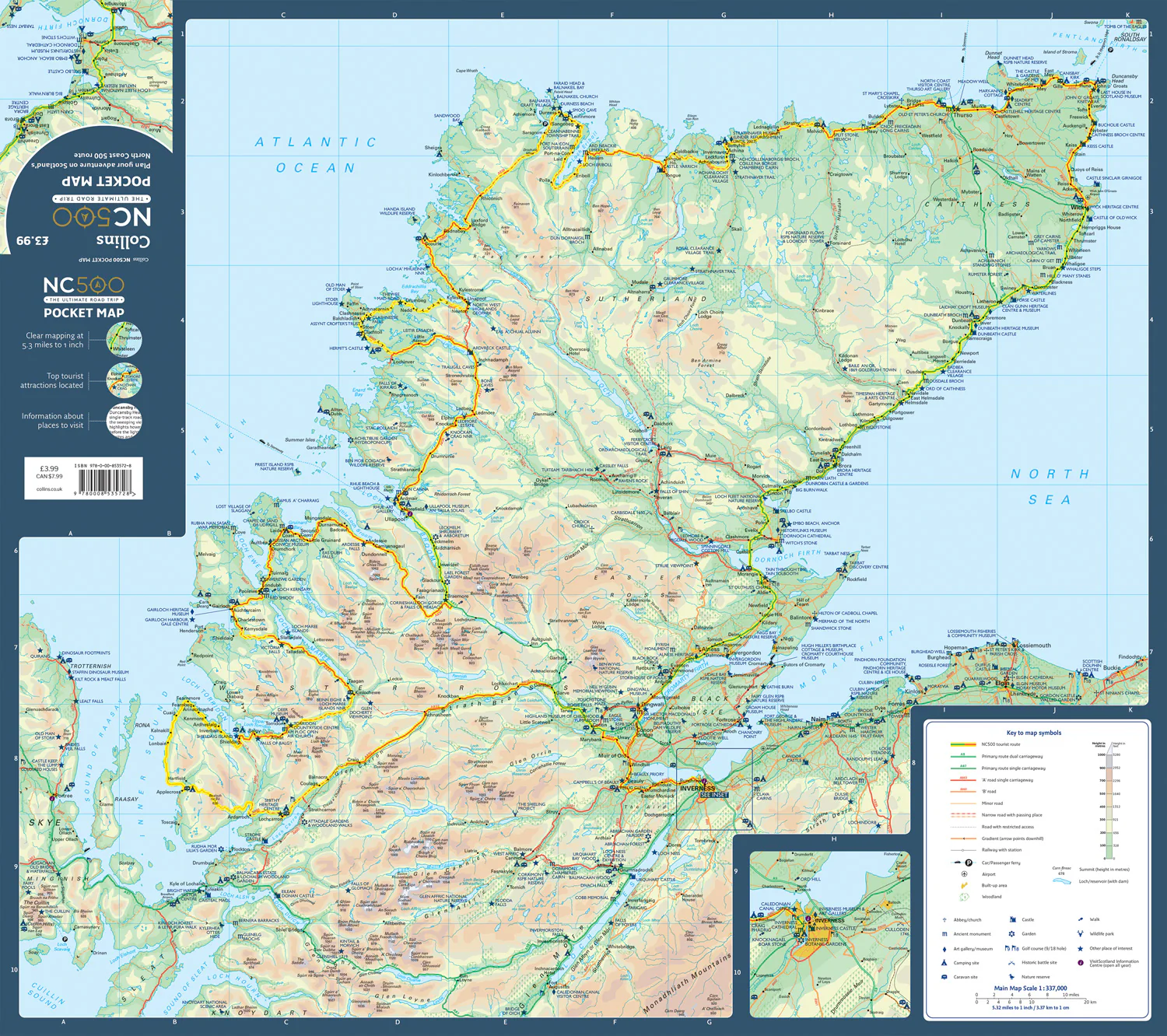 NC500 Pocket Map: Plan your adventure on Scotland’s North Coast 500 route official map (New edition)