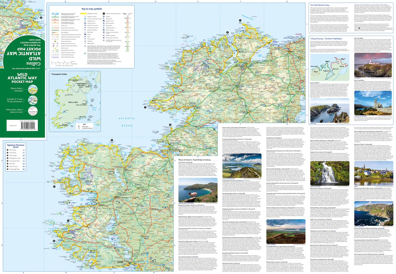 Wild Atlantic Way Pocket Map: The perfect way to explore Ireland’s west coast (Second edition)
