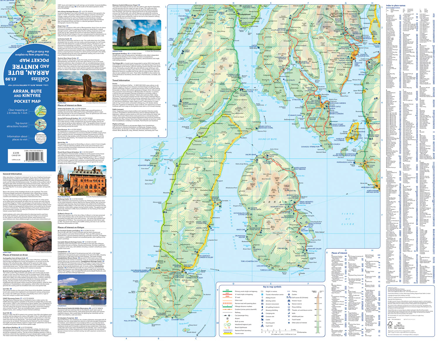 Arran, Bute and Kintyre Pocket Map: The perfect way to explore the Firth of Clyde