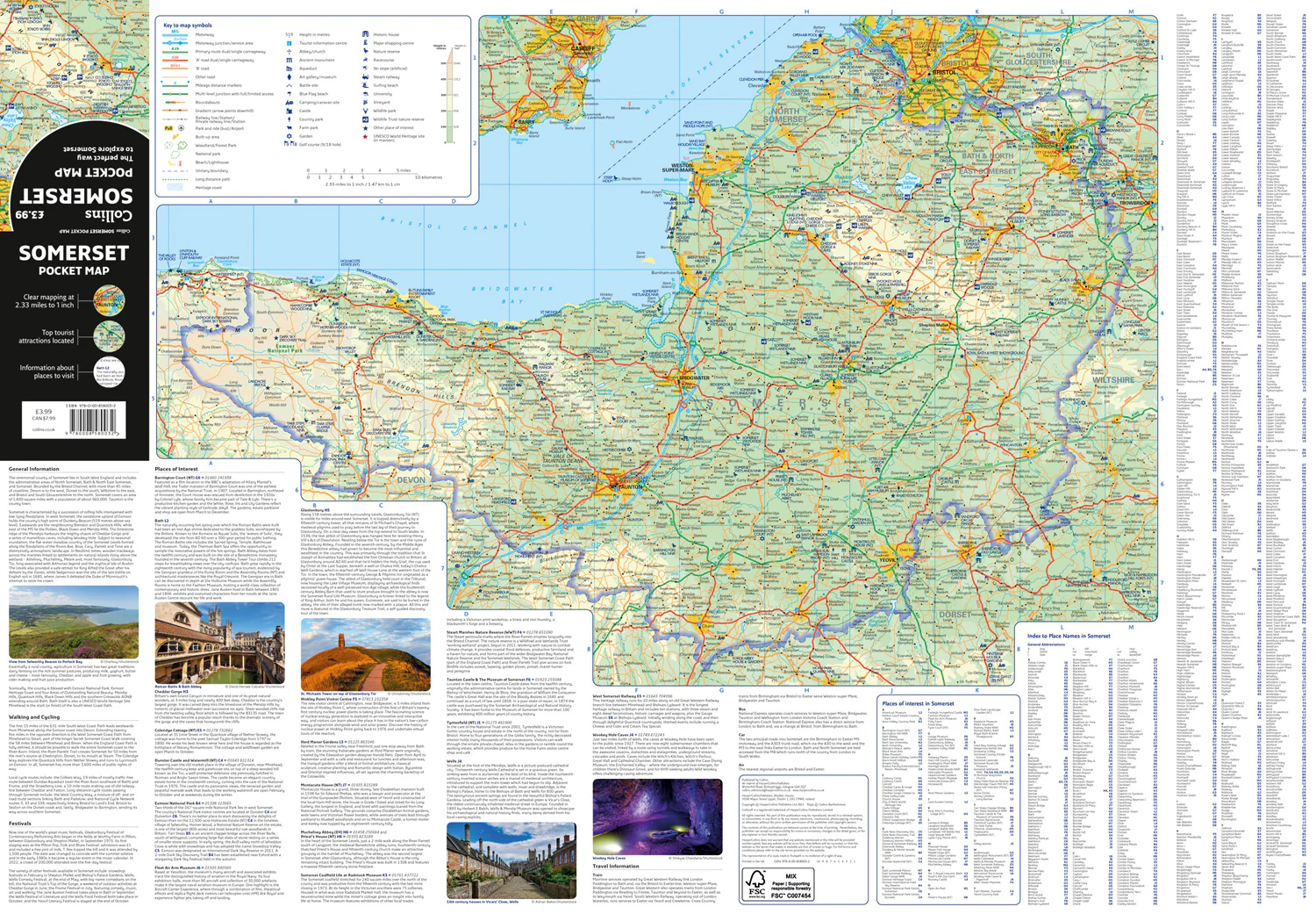 Somerset Pocket Map: The perfect way to explore Somerset