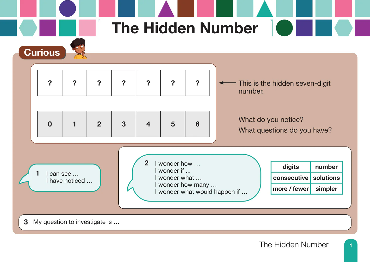 Herts for Learning - Greater Depth Maths Pupil Resource Pack Upper Key Stage 2