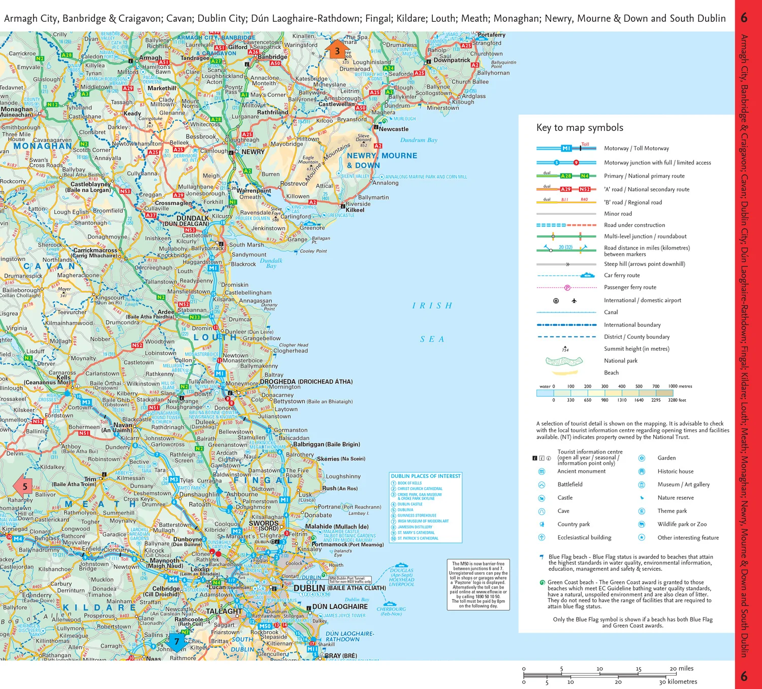 Collins Road Atlas - Map of Ireland Handy: Ideal for route planning