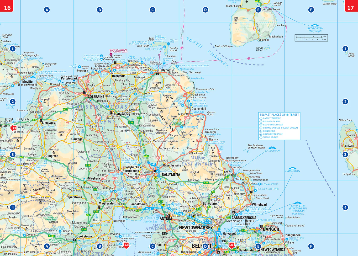 Collins Road Atlas - Road Atlas Ireland: Touring edition A4 Paperback