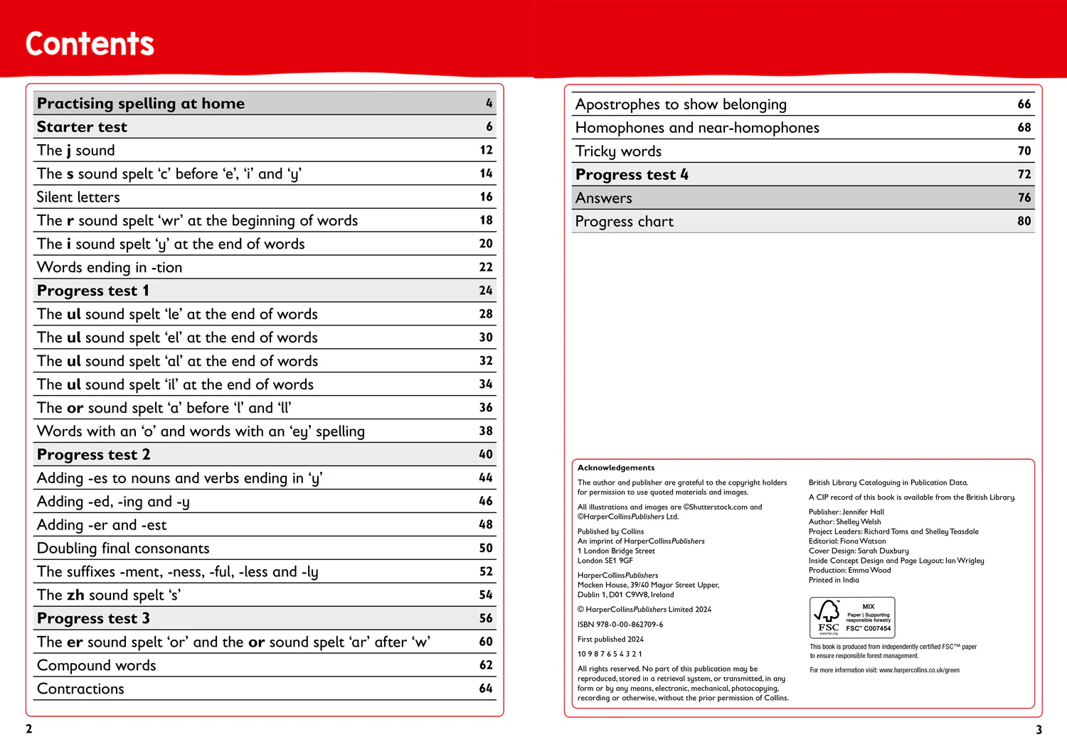 Collins KS1 Practice - Year 2 Spelling Targeted Practice Workbook: Ideal for use at home
