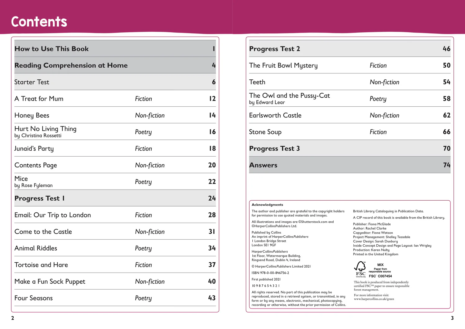 Collins KS1 Practice - Year 2 Reading Comprehension Targeted Practice Workbook: Ideal for use at home