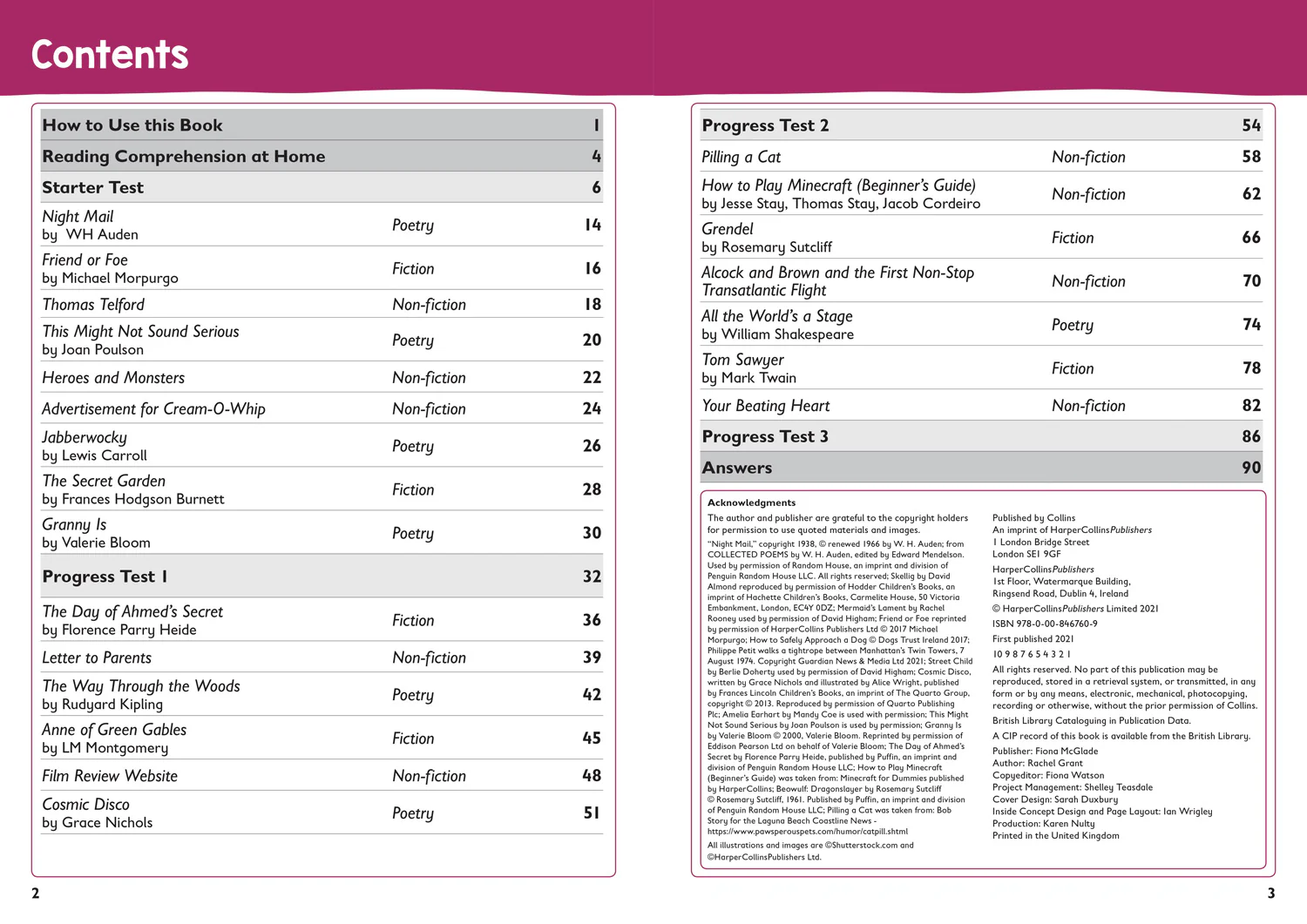 Collins KS2 SATs Practice - Year 6 Reading Comprehension SATs Targeted Practice Workbook: for the 2026 tests
